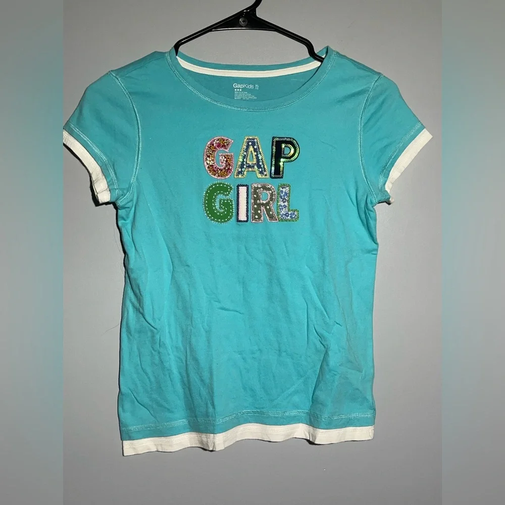 GAP‎ Kids Teal 'GAP GIRL' Tee
